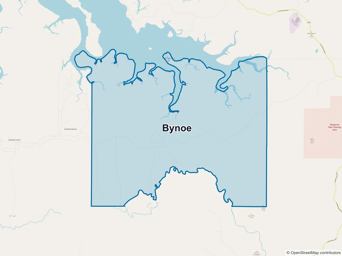 Map of Bynoe, NT, Australia