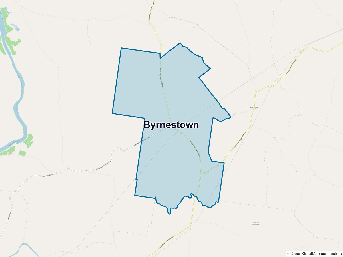 Map of Byrnestown, QLD, Australia
