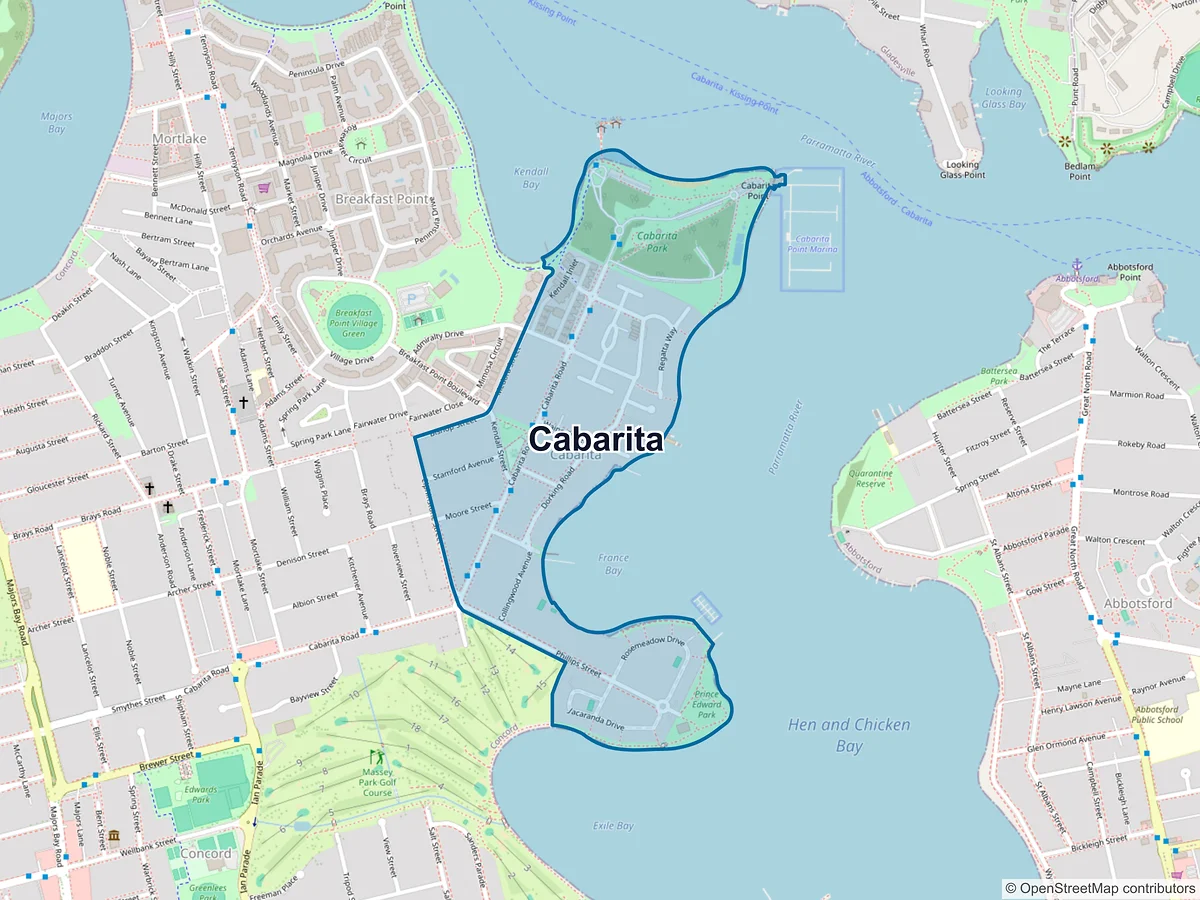 Map of Cabarita, NSW, Australia