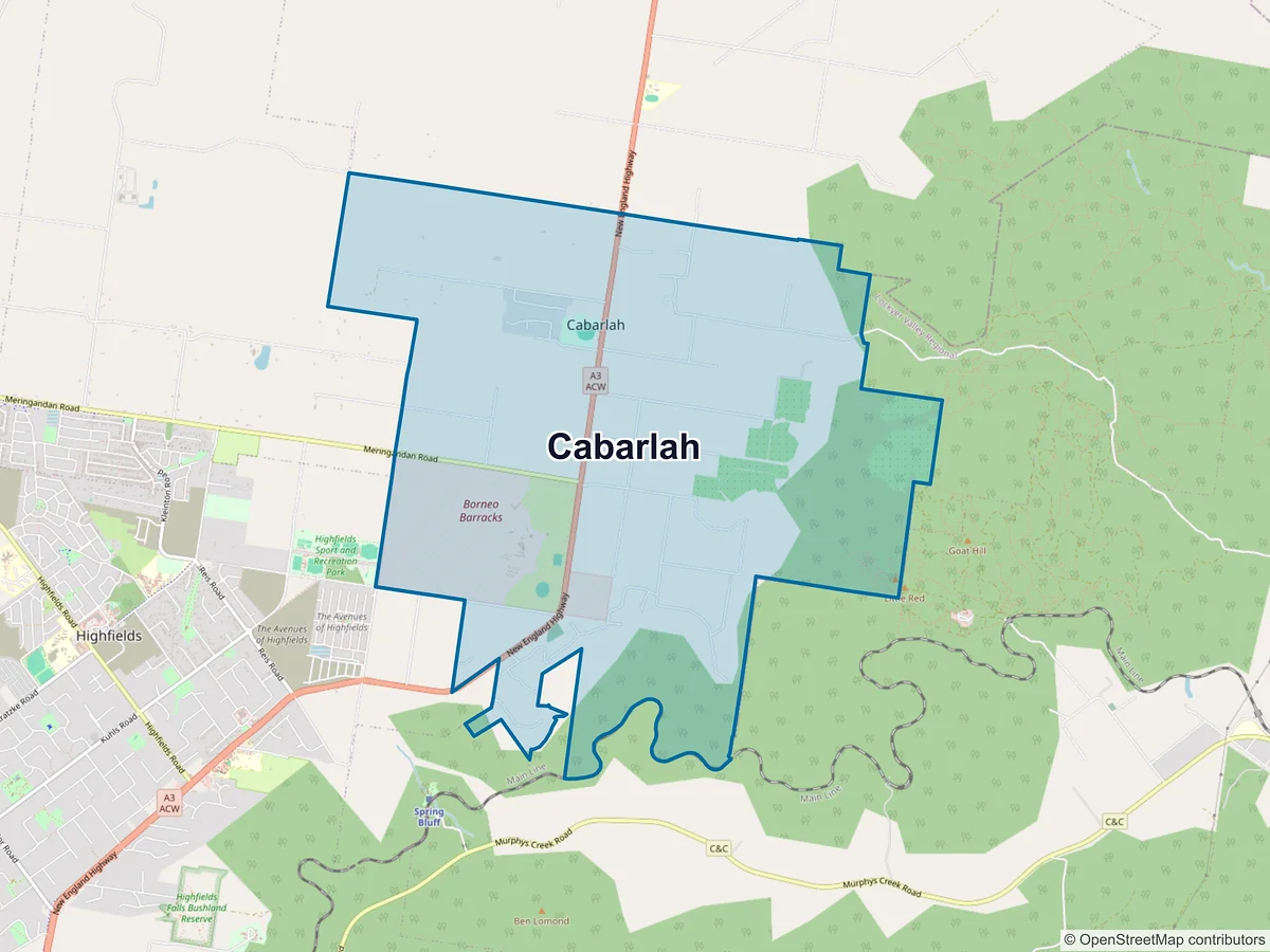 Map of Cabarlah, QLD, Australia