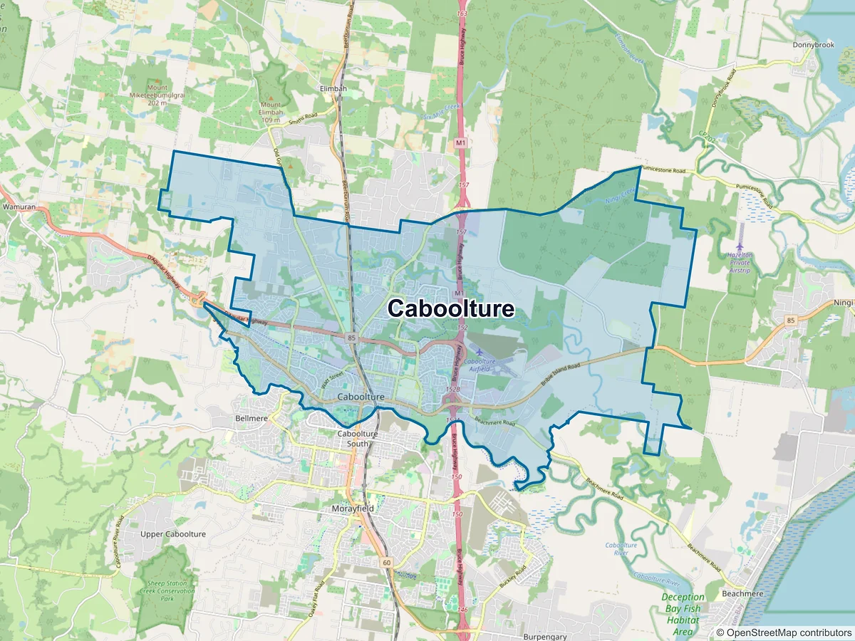 Map of Caboolture, QLD, Australia