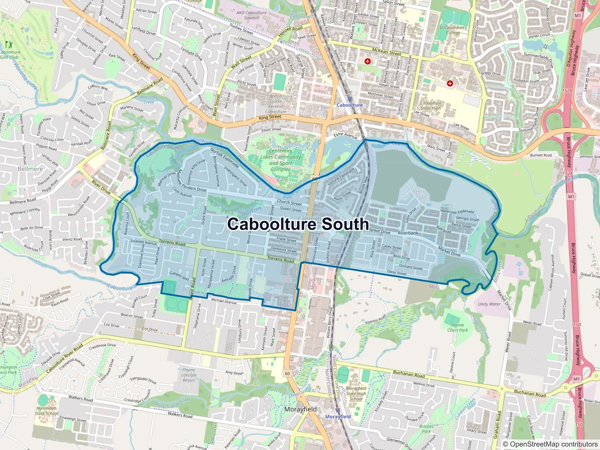 Map of Caboolture South, QLD, Australia