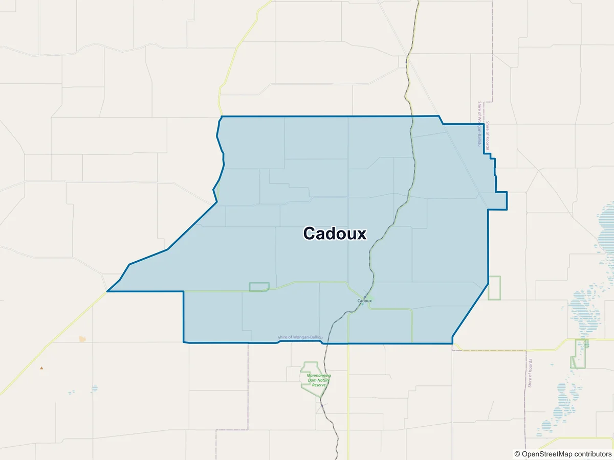 Map of Cadoux, WA, Australia