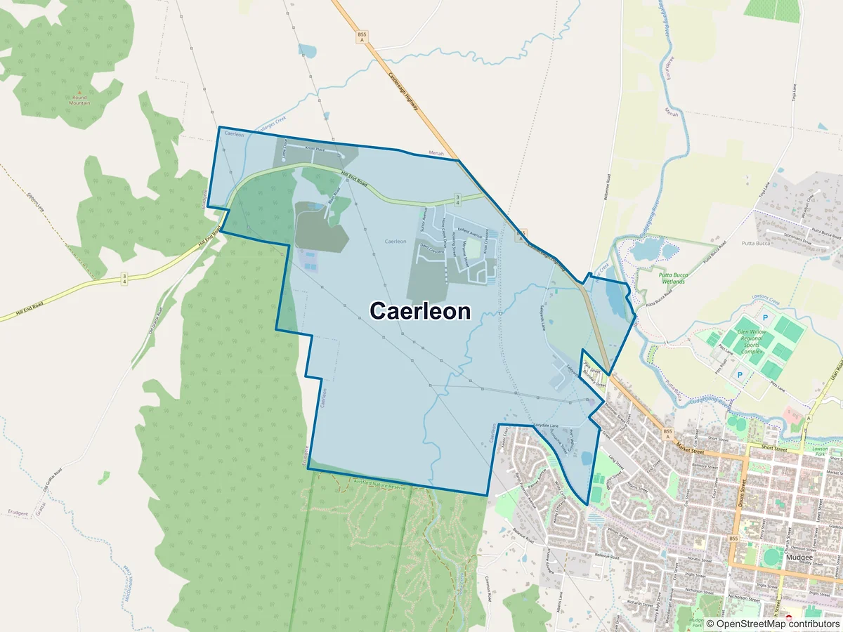 Map of Caerleon, NSW, Australia