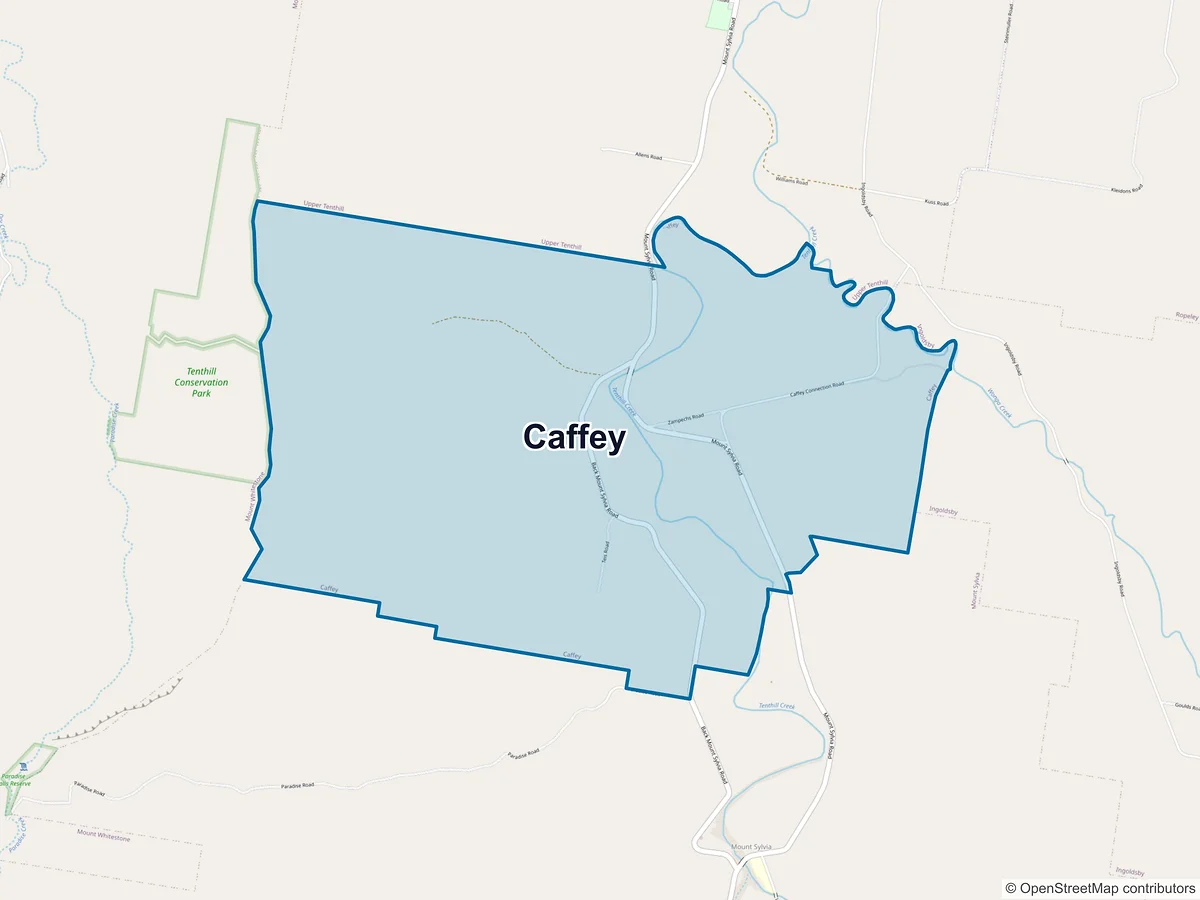 Map of Caffey, QLD, Australia