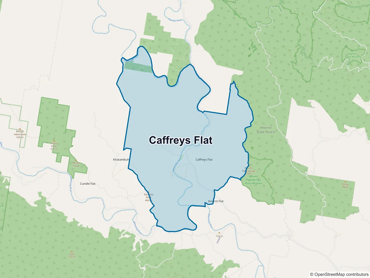 Map of Caffreys Flat, NSW, Australia