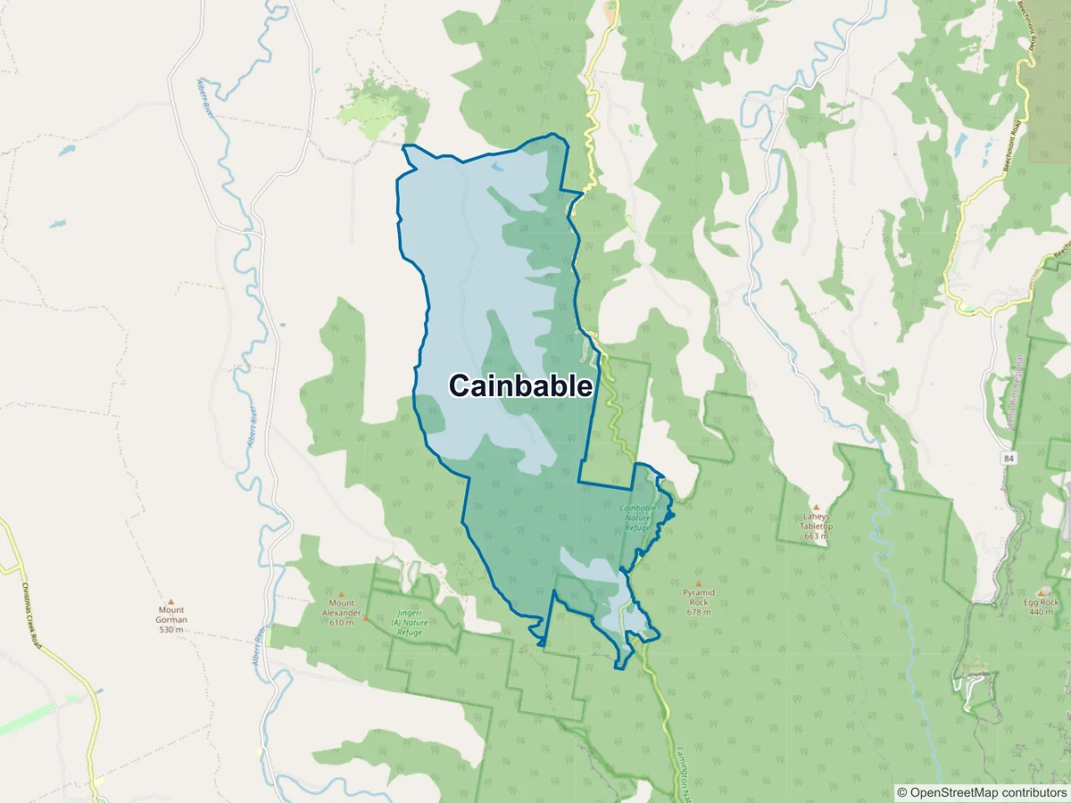 Map of Cainbable, QLD, Australia