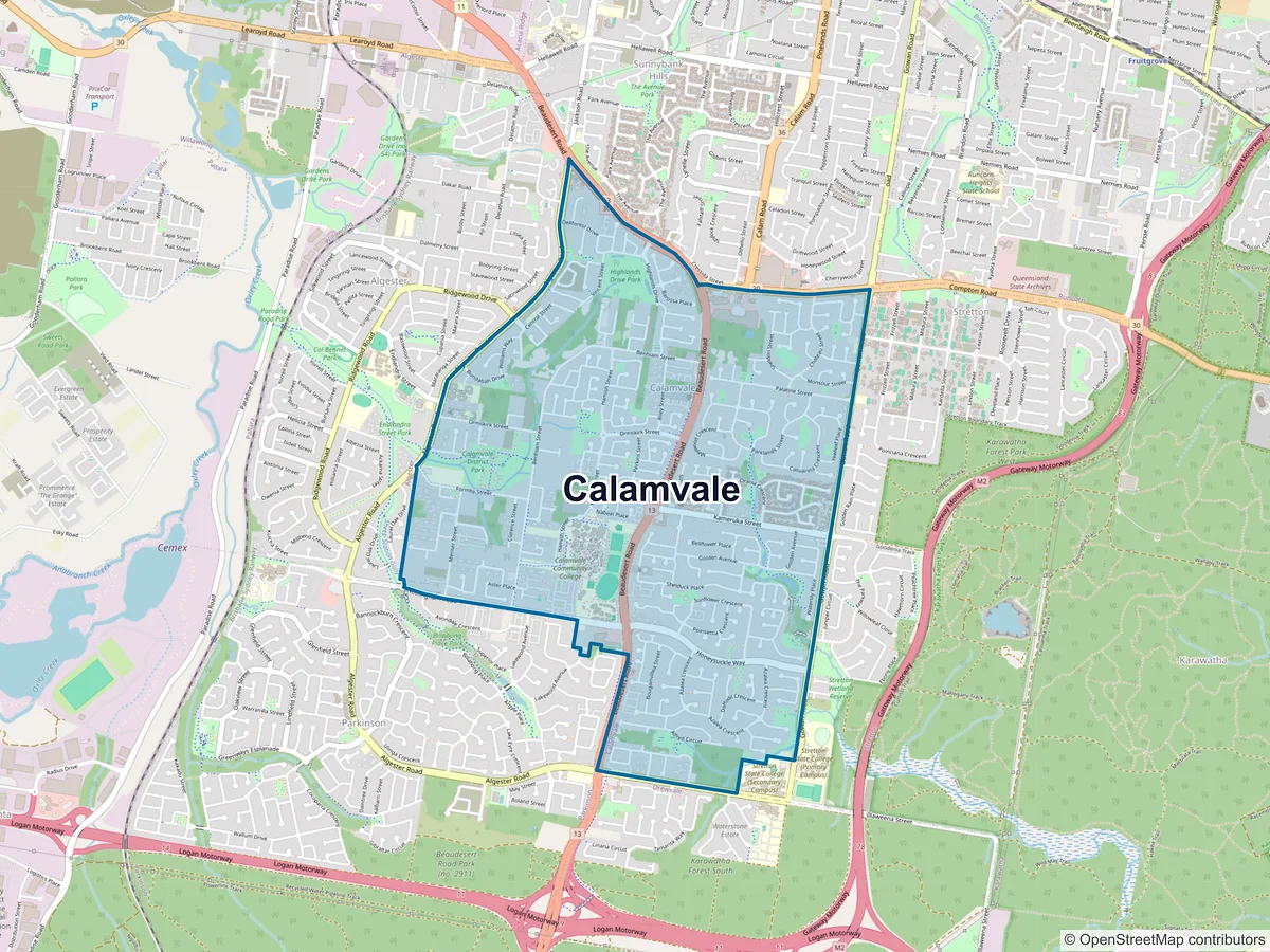 Map of Calamvale, QLD, Australia