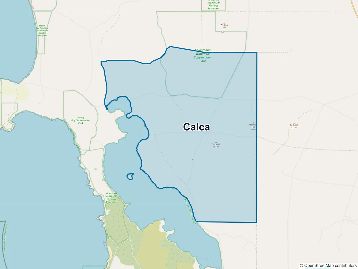 Map of Calca, SA, Australia