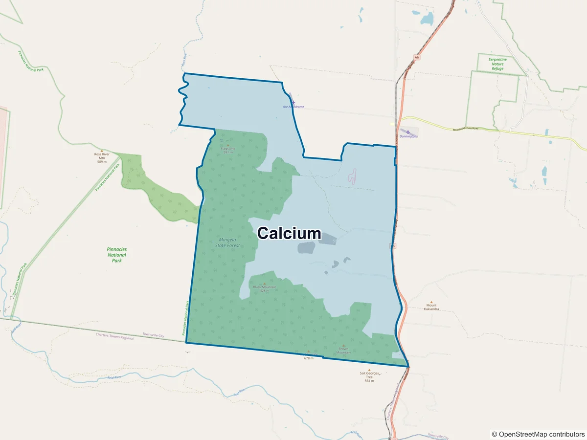 Map of Calcium, QLD, Australia