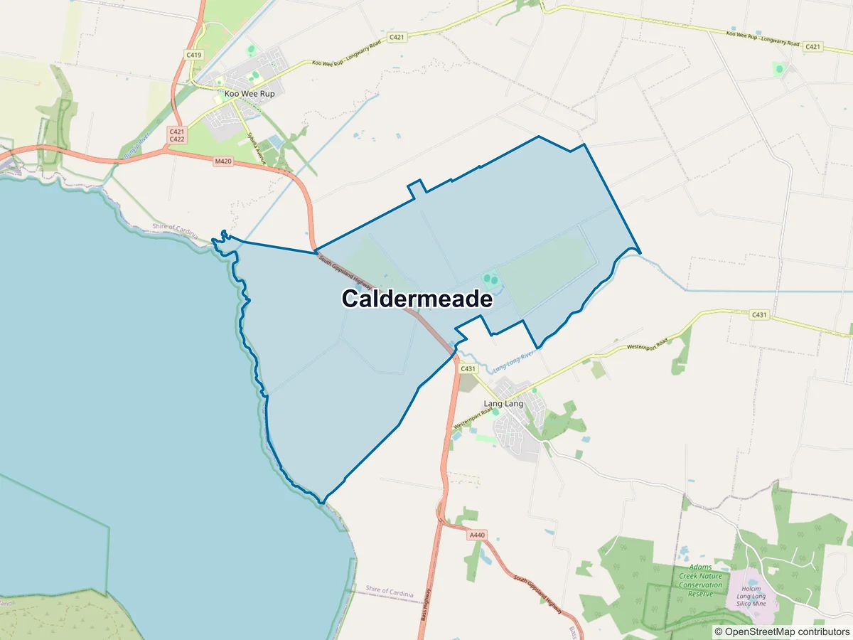 Map of Caldermeade, VIC, Australia
