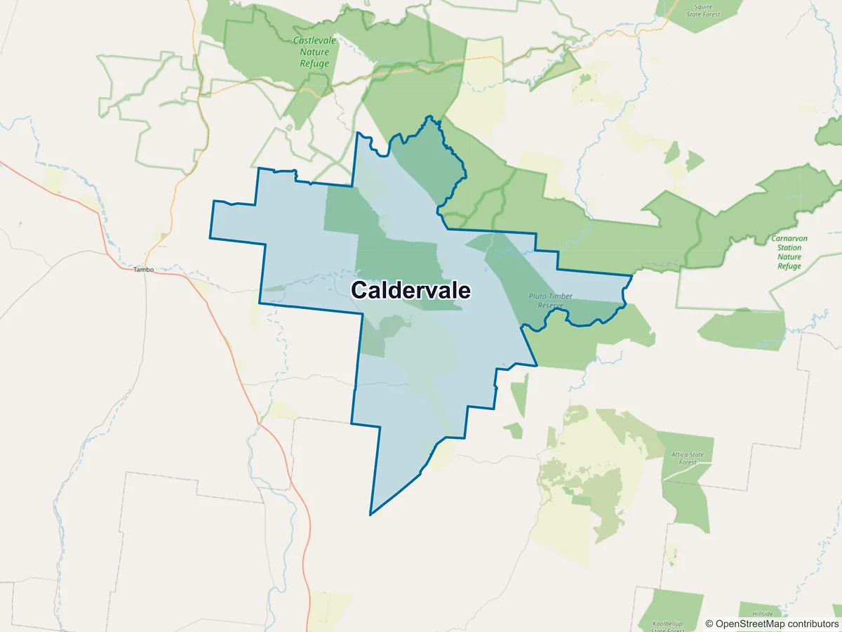 Map of Caldervale, QLD, Australia