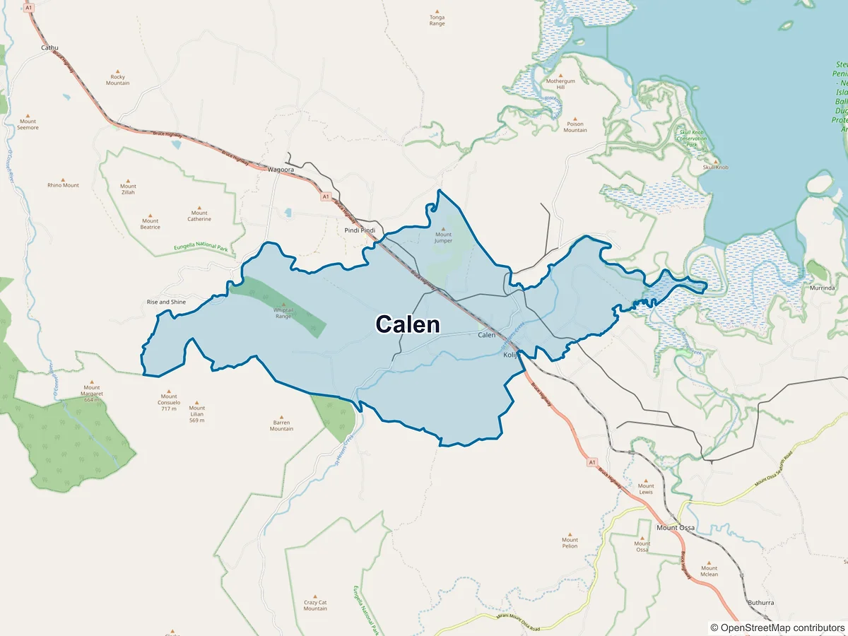 Map of Calen, QLD, Australia