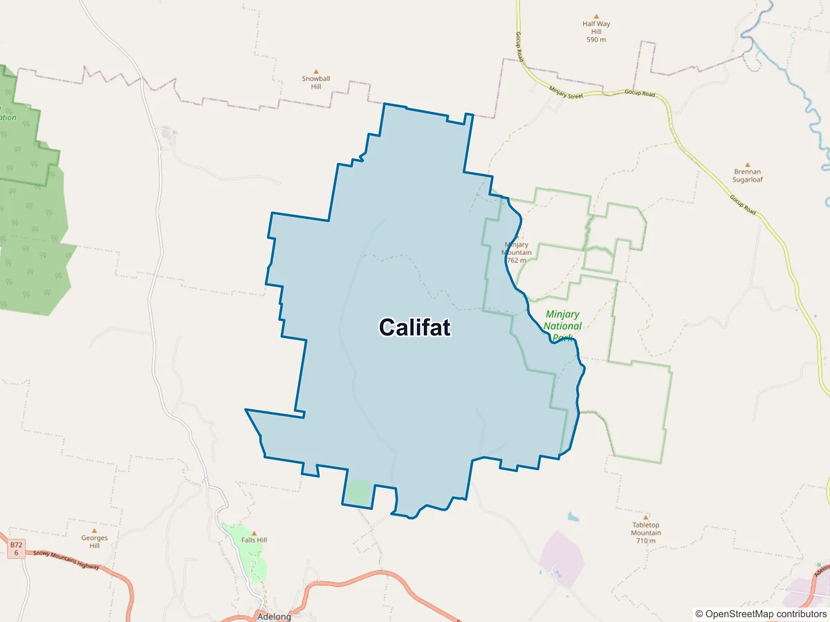 Map of Califat, NSW, Australia