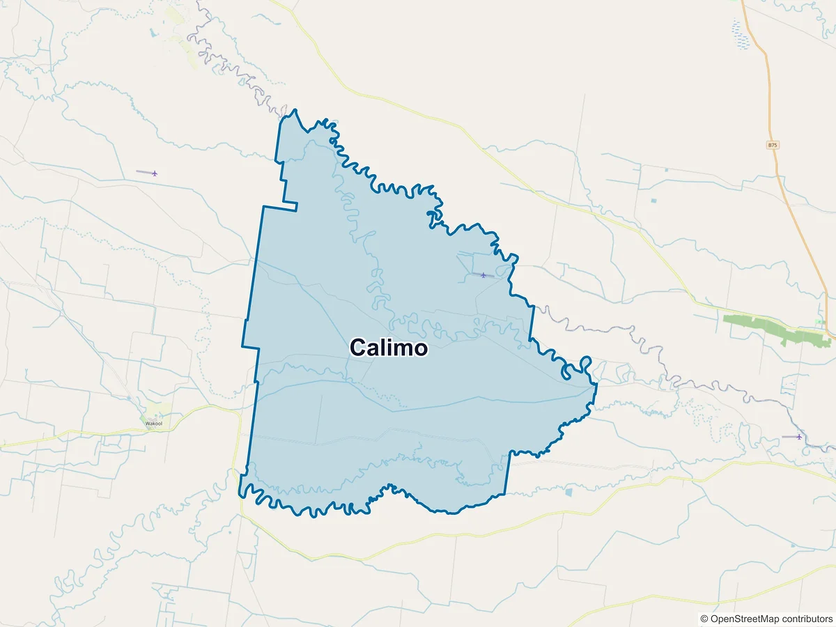 Map of Calimo, NSW, Australia