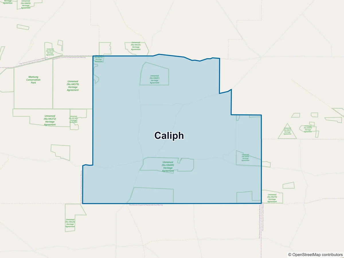 Map of Caliph, SA, Australia