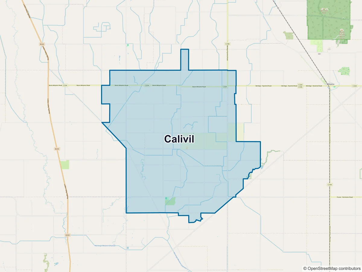 Map of Calivil, VIC, Australia