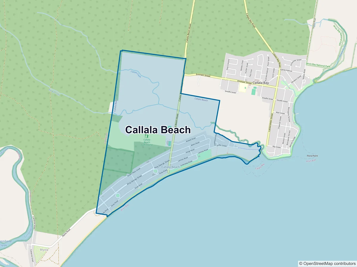 Map of Callala Beach, NSW, Australia