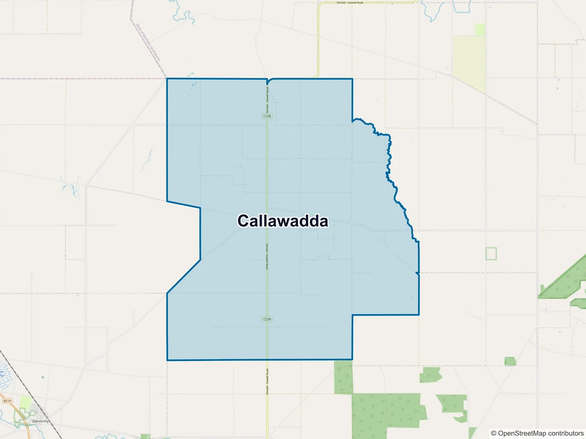 Map of Callawadda, VIC, Australia