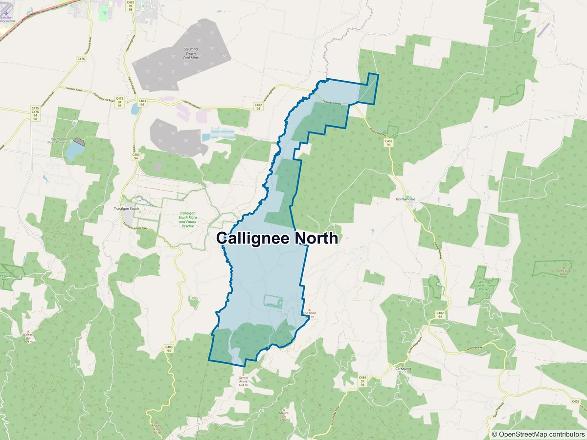 Map of Callignee North, VIC, Australia