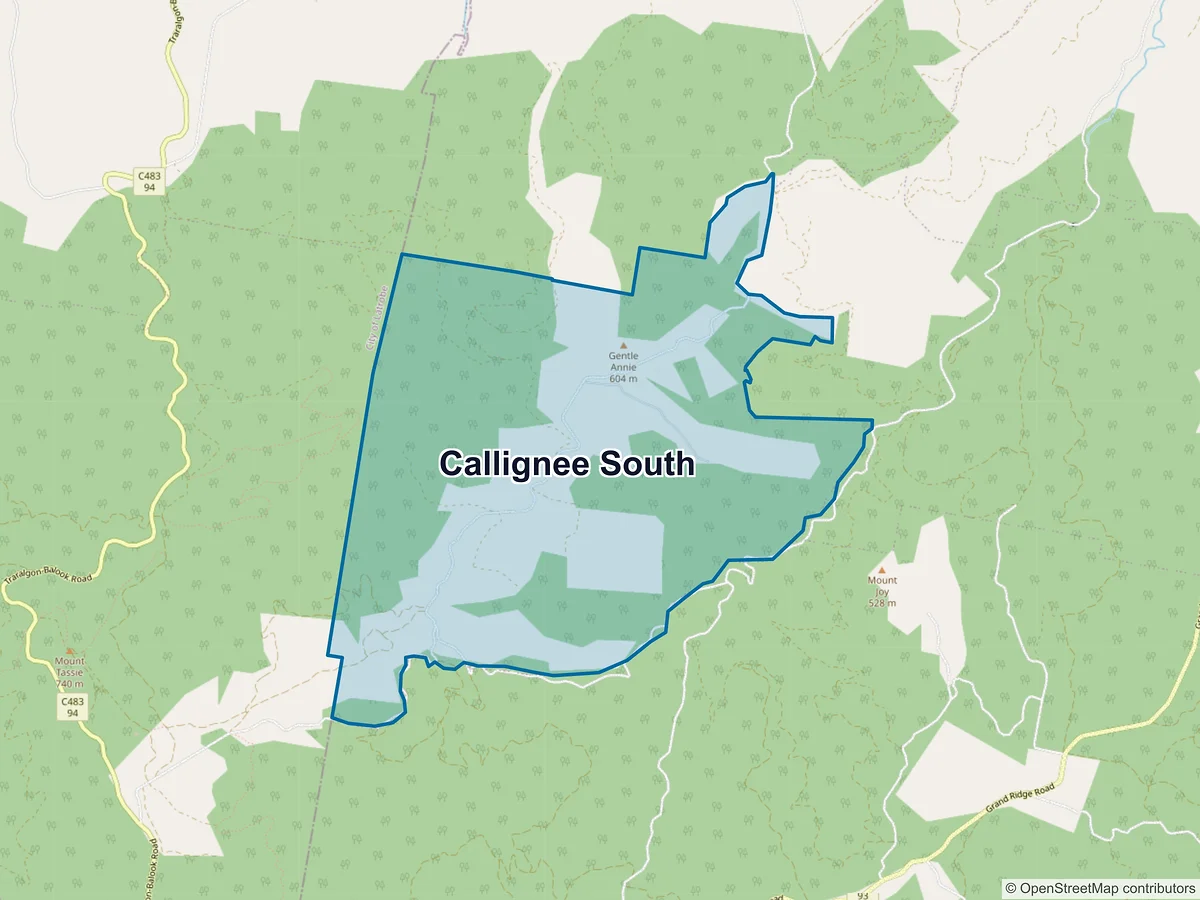 Map of Callignee South, VIC, Australia