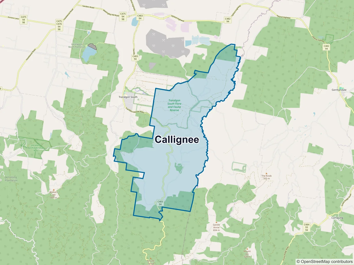 Map of Callignee, VIC, Australia