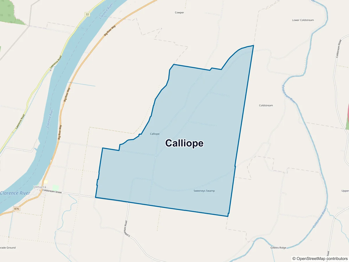Map of Calliope, NSW, Australia