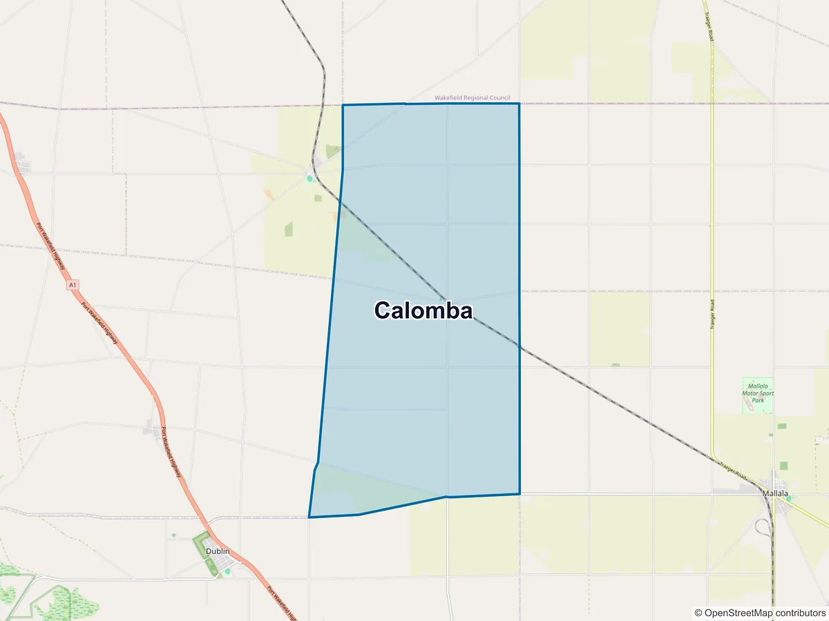 Map of Calomba, SA, Australia