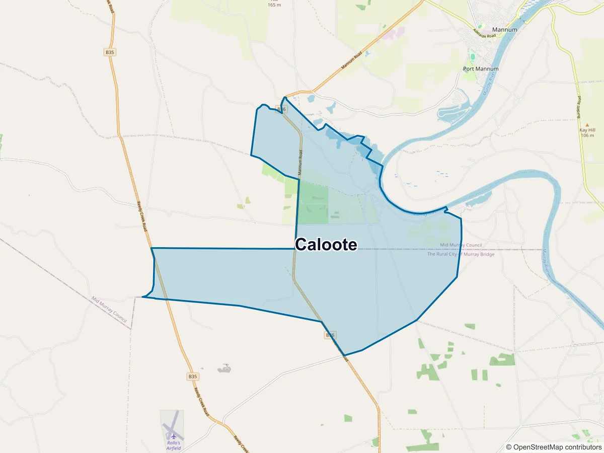Map of Caloote, SA, Australia