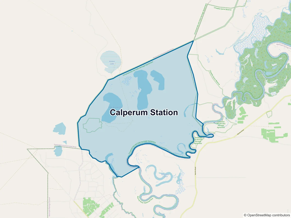 Map of Calperum Station, SA, Australia