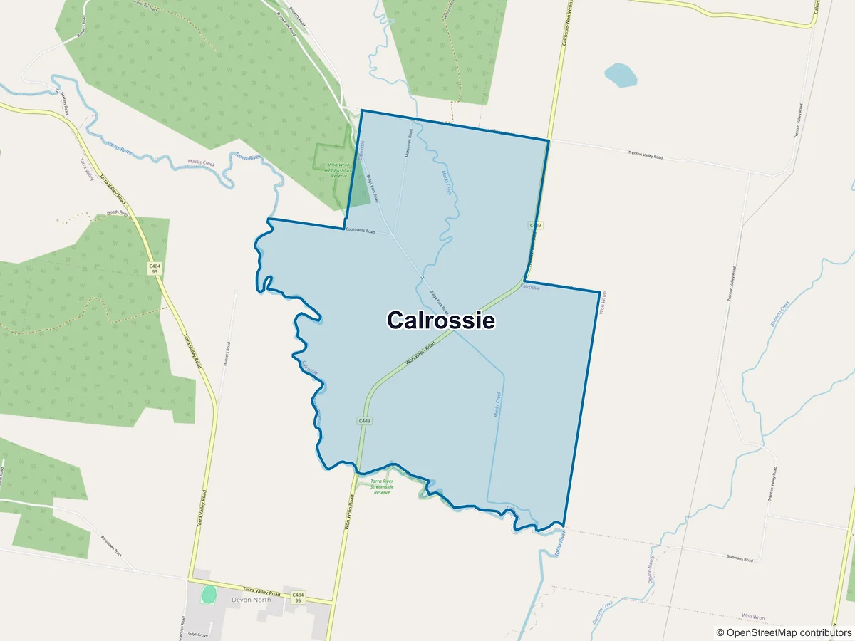 Map of Calrossie, VIC, Australia