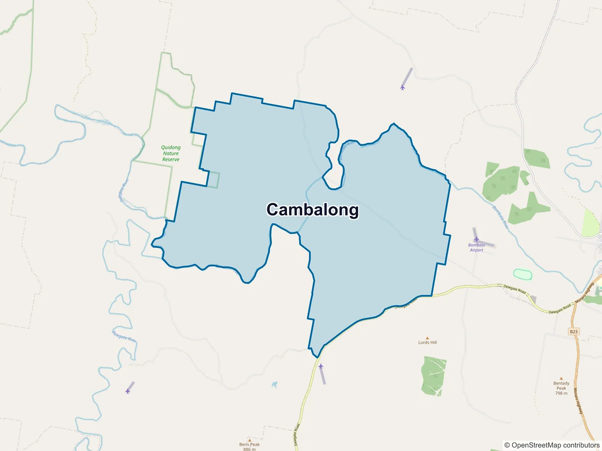 Map of Cambalong, NSW, Australia