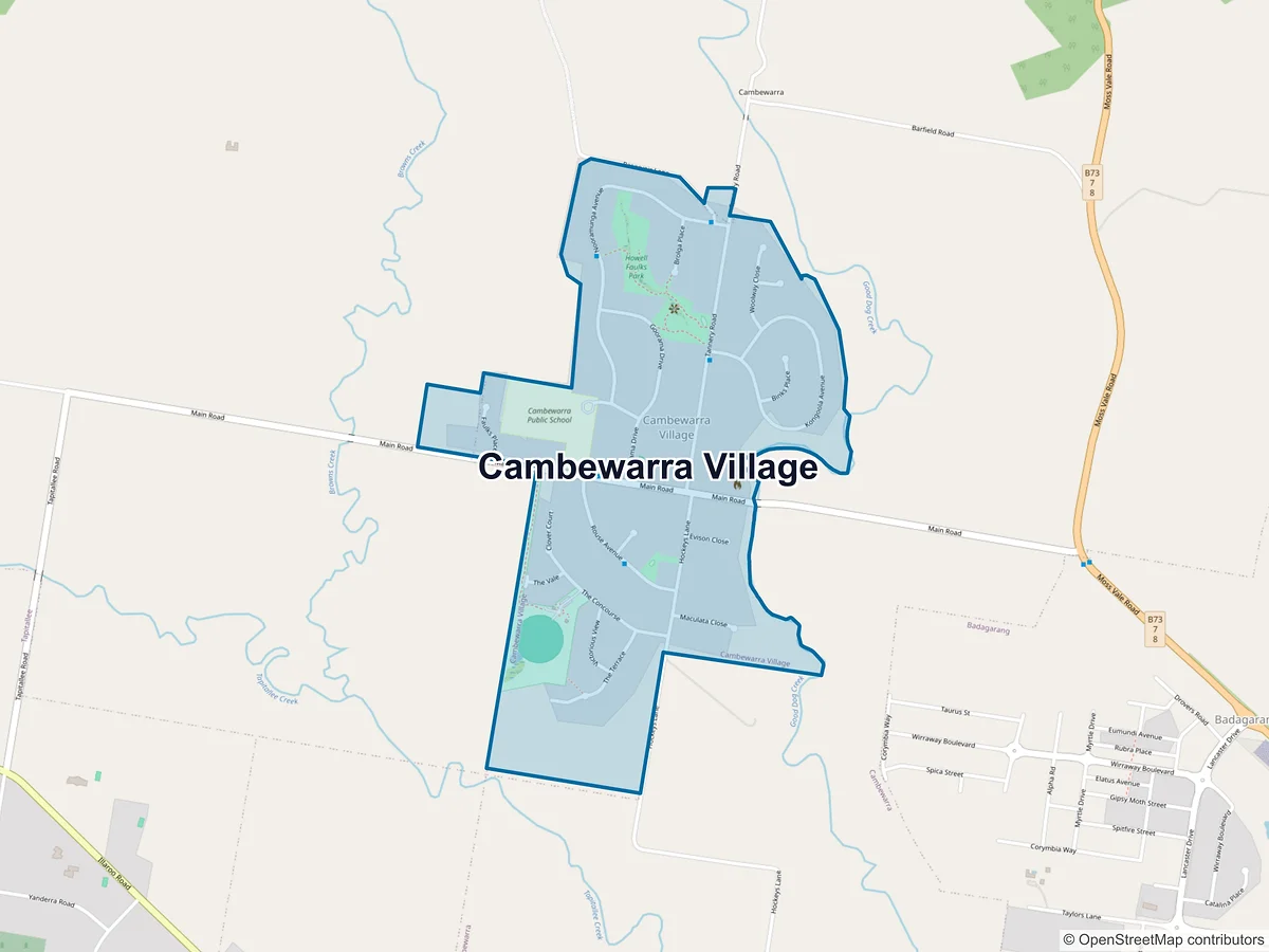 Map of Cambewarra Village, NSW, Australia