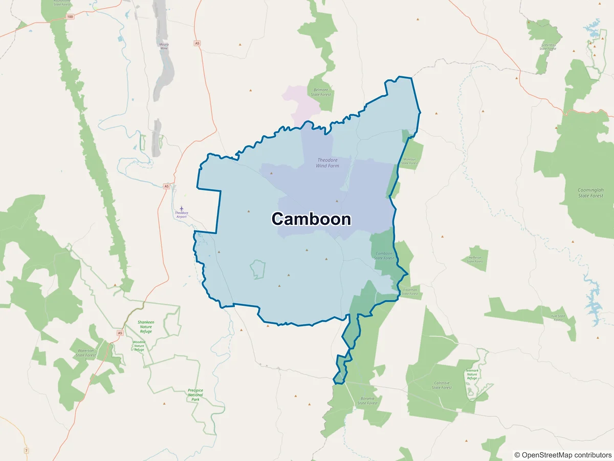 Map of Camboon, QLD, Australia