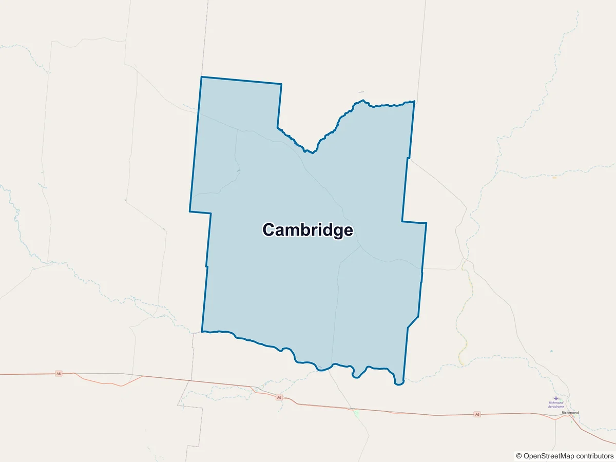 Map of Cambridge, QLD, Australia