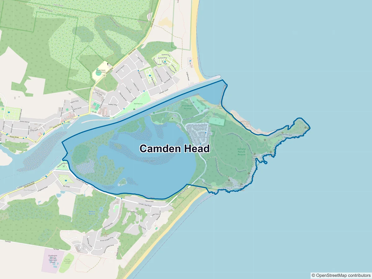Map of Camden Head, NSW, Australia