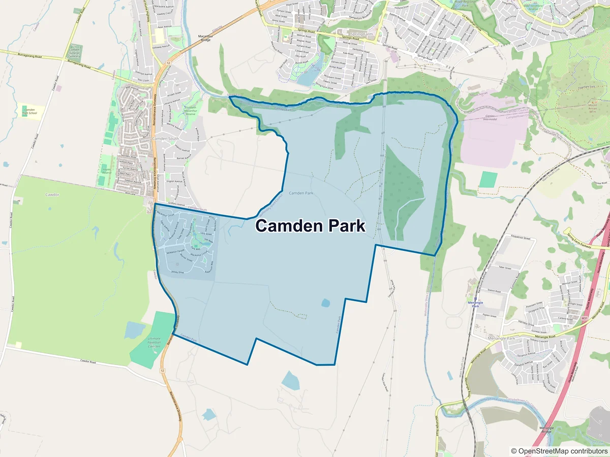 Map of Camden Park, NSW, Australia