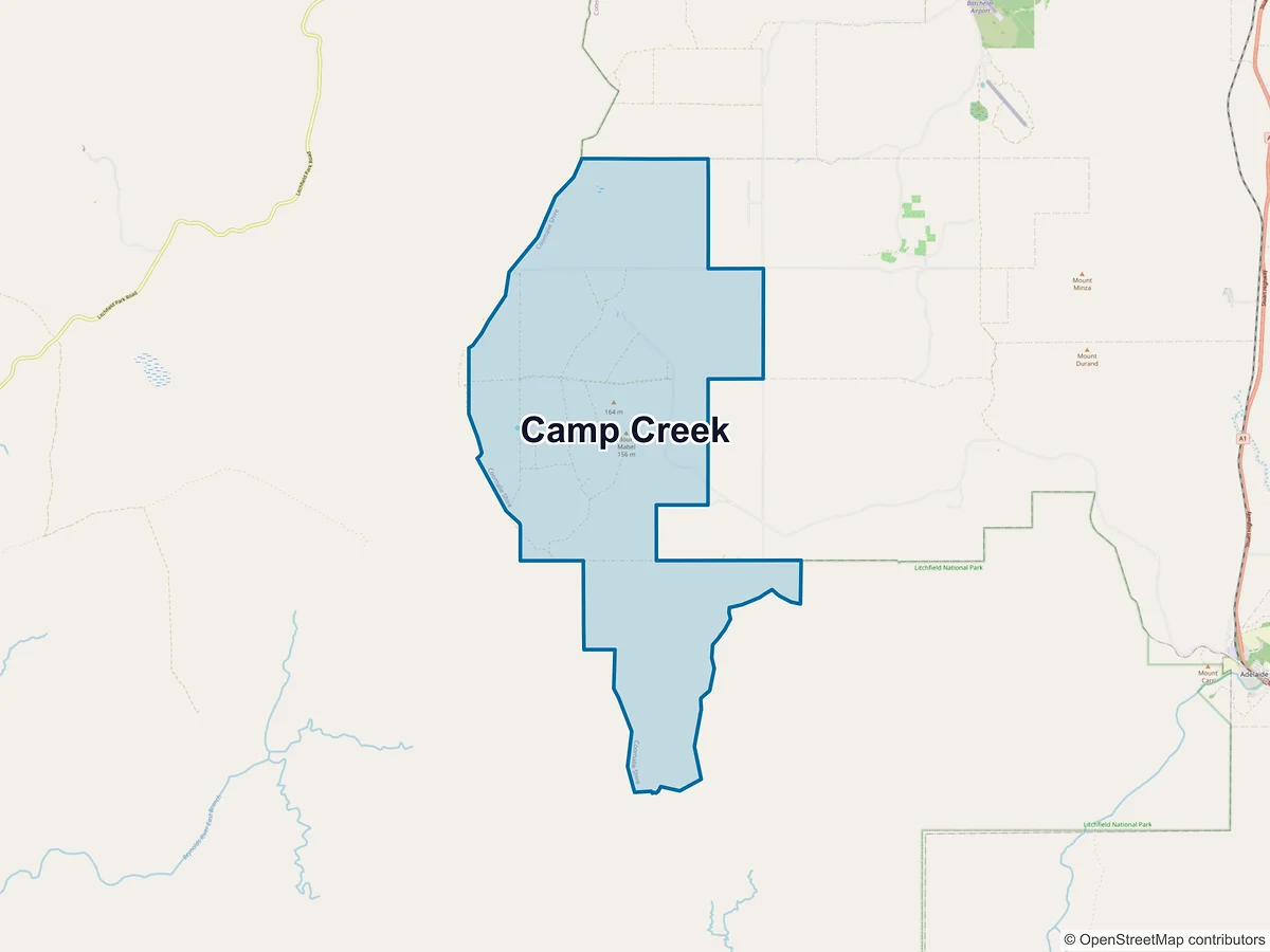 Map of Camp Creek, NT, Australia