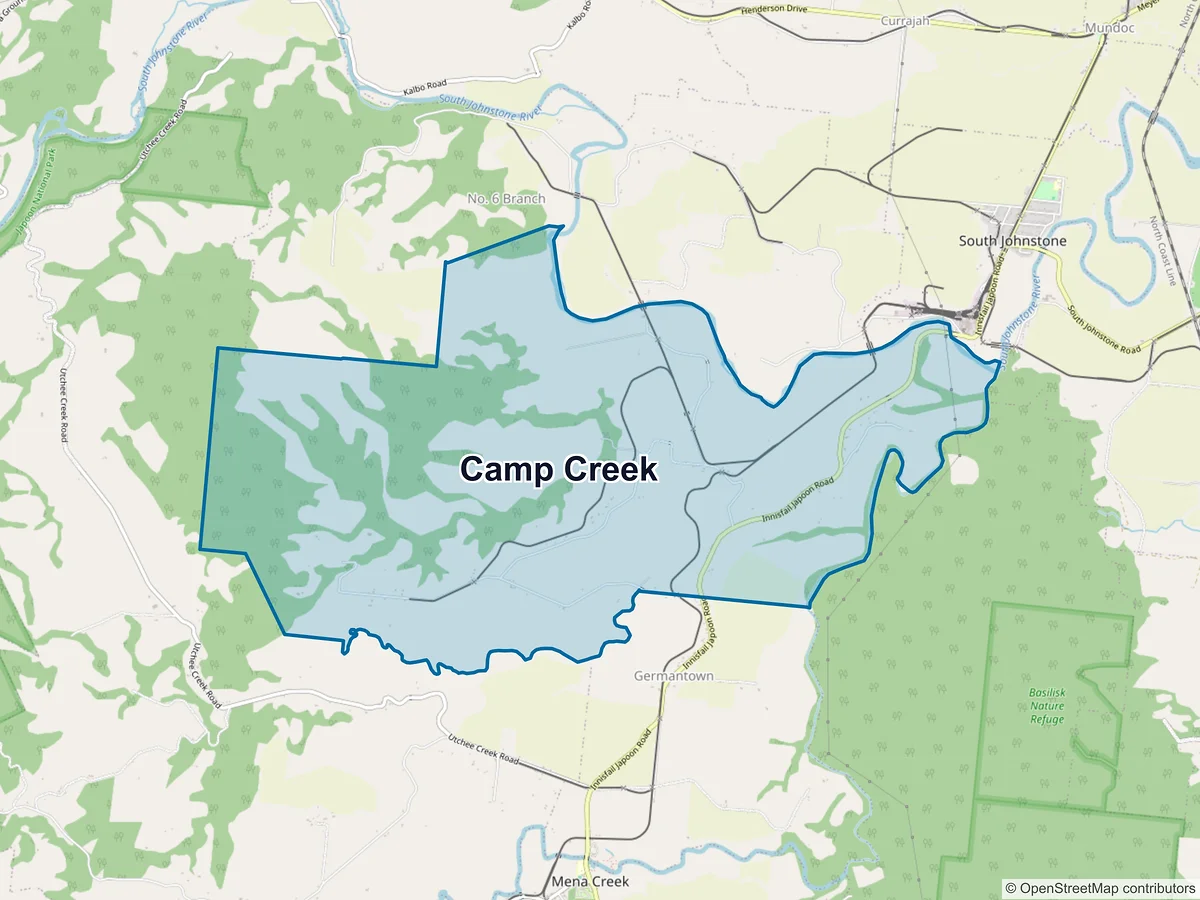 Map of Camp Creek, QLD, Australia