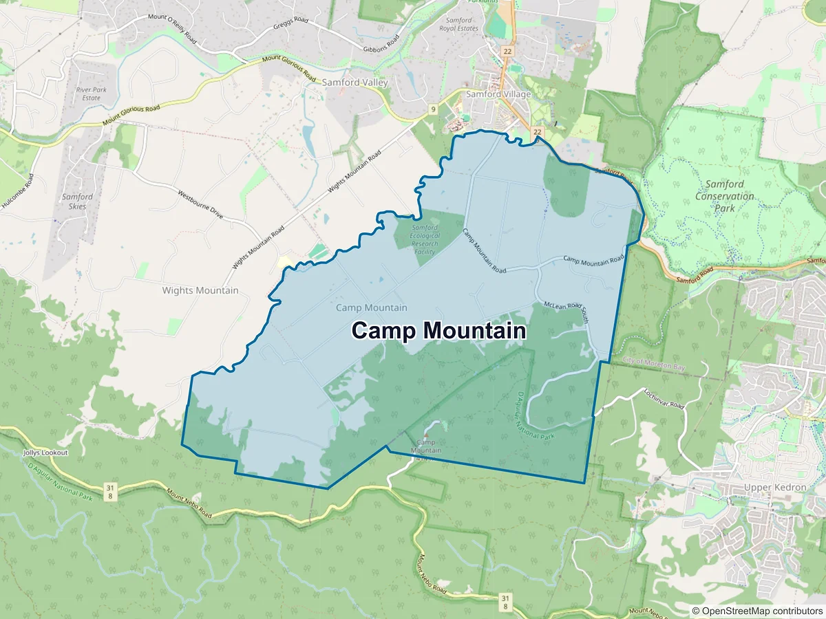 Map of Camp Mountain, QLD, Australia
