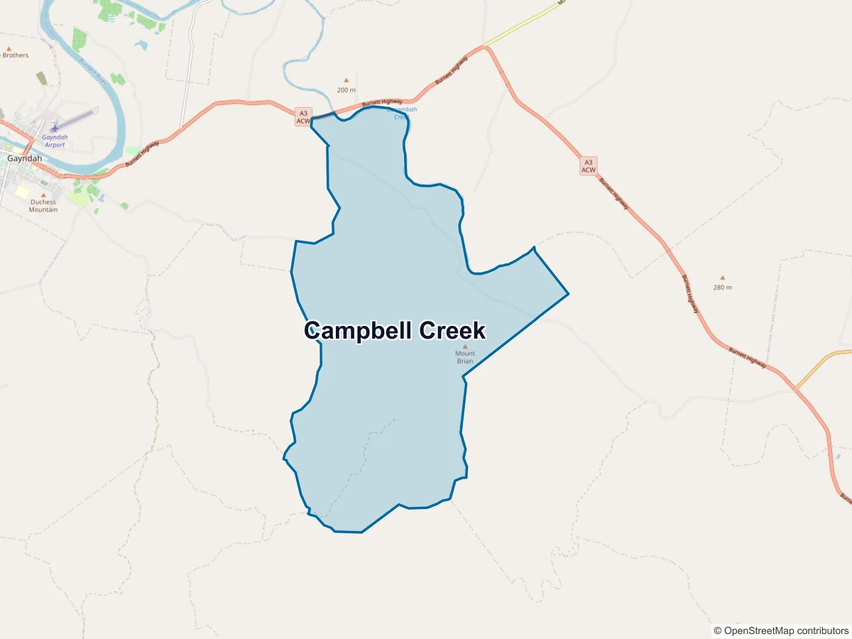 Map of Campbell Creek, QLD, Australia