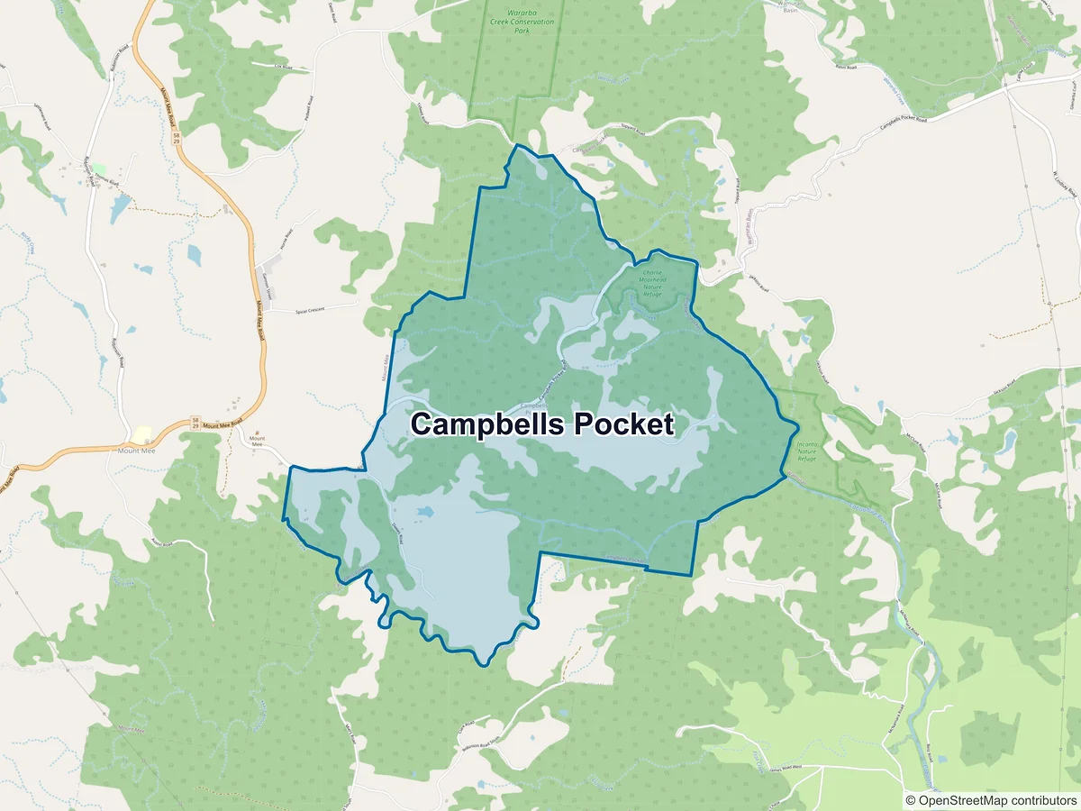 Map of Campbells Pocket, QLD, Australia