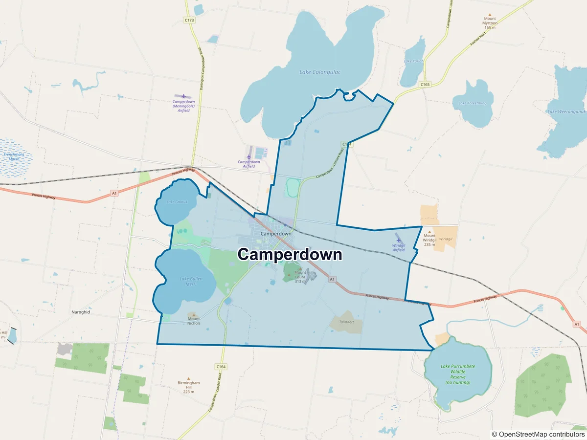 Map of Camperdown, VIC, Australia
