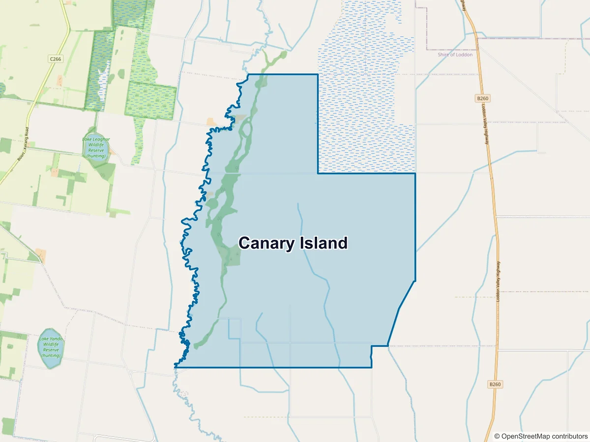 Map of Canary Island, VIC, Australia