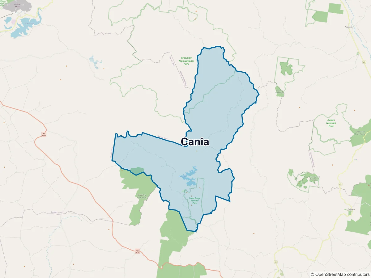 Map of Cania, QLD, Australia