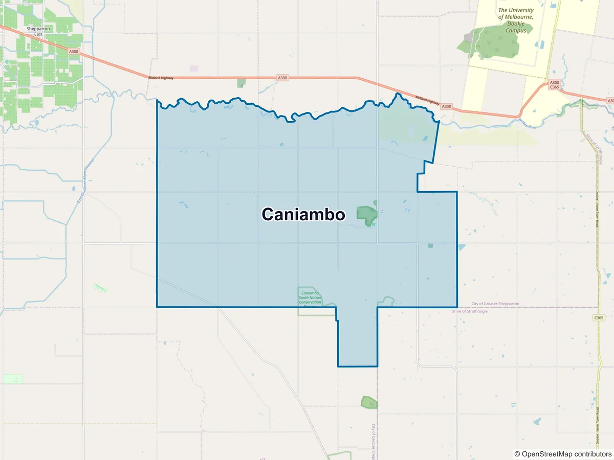 Map of Caniambo, VIC, Australia