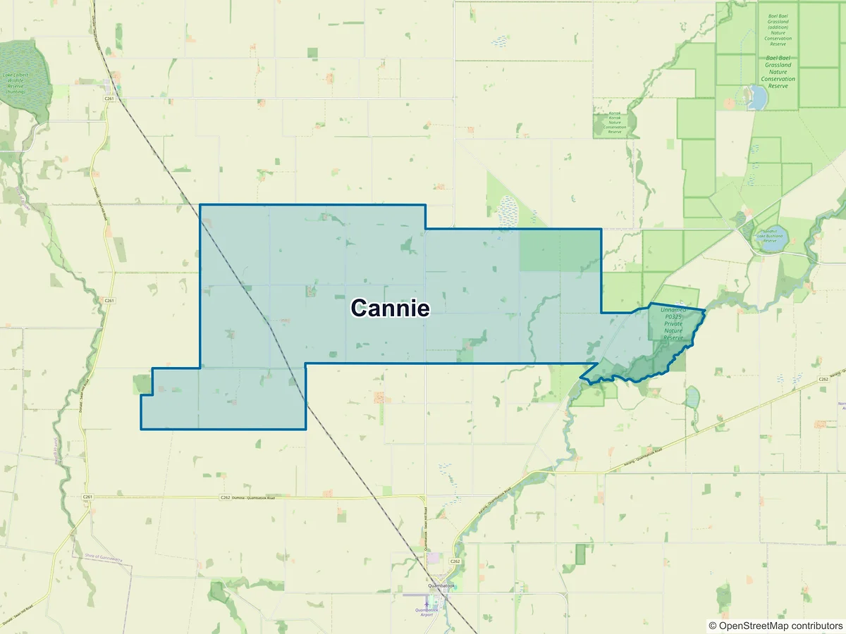 Map of Cannie, VIC, Australia