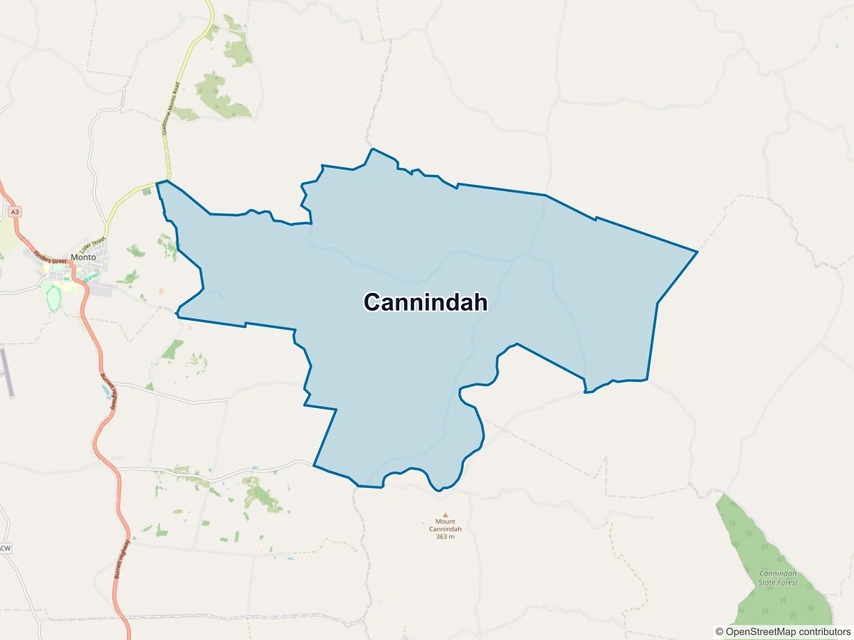 Map of Cannindah, QLD, Australia