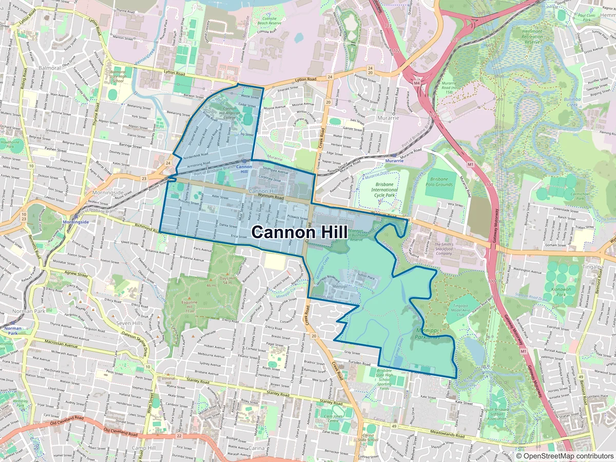 Map of Cannon Hill, QLD, Australia