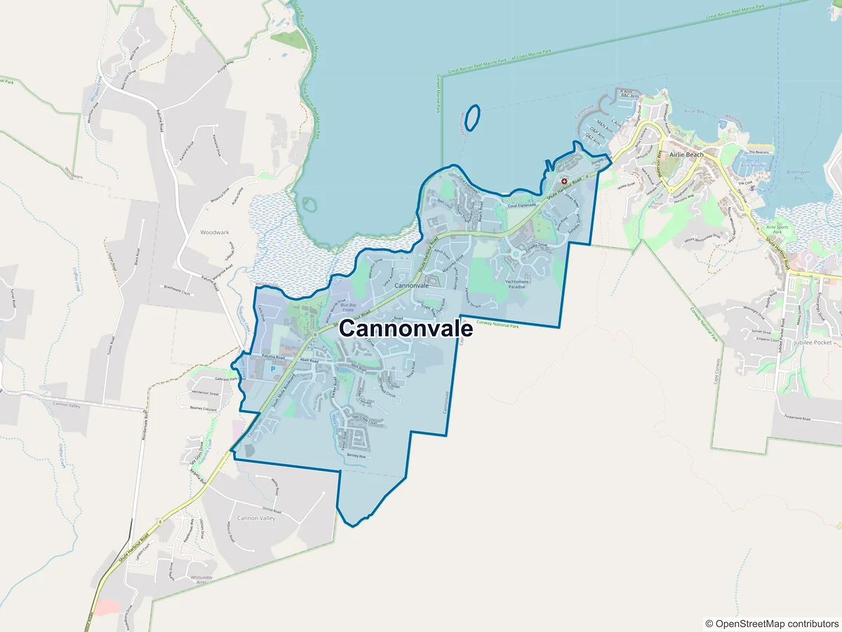 Map of Cannonvale, QLD, Australia